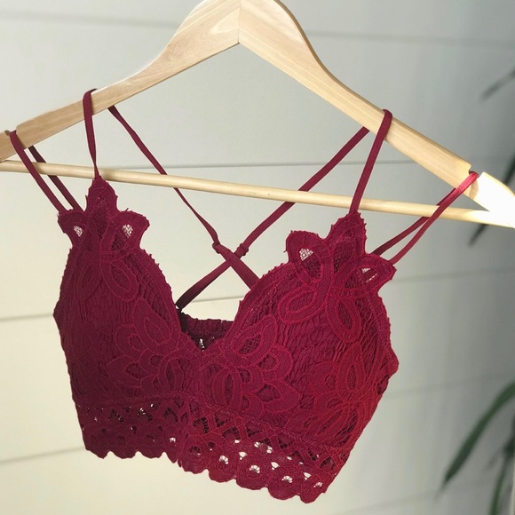 Let’s Layer in Lace Bralette in Cranberry - Picture 5 of 8
